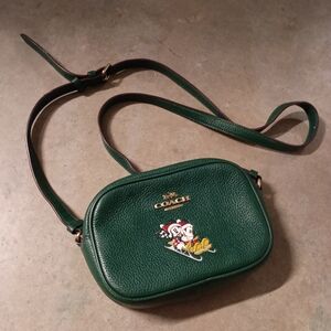 Coach Green Crossbody Bag with Playful Design